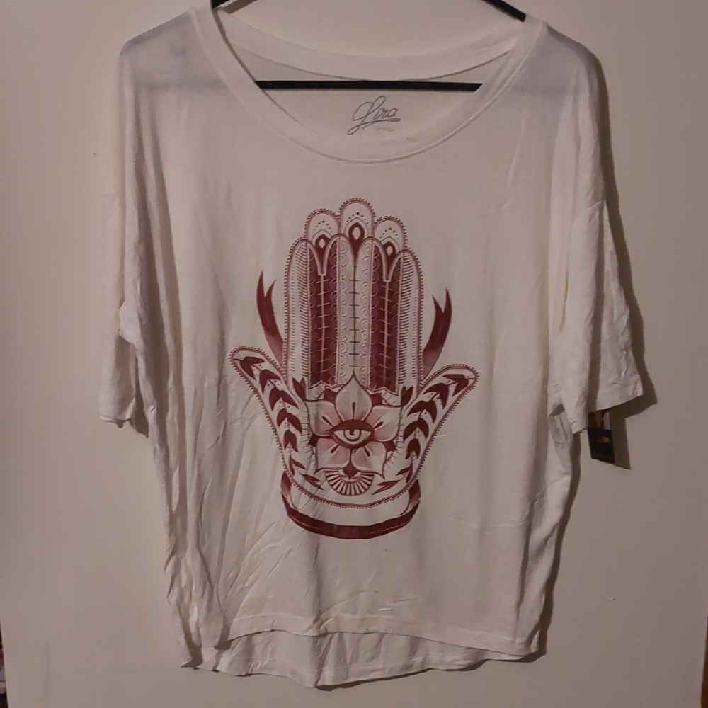 Lira White Graphic Boxy T-Shirt